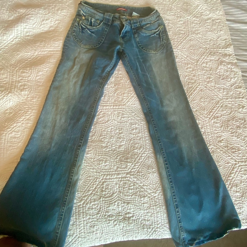 UNIONBAY Blue Flare Wide Leg Jeans